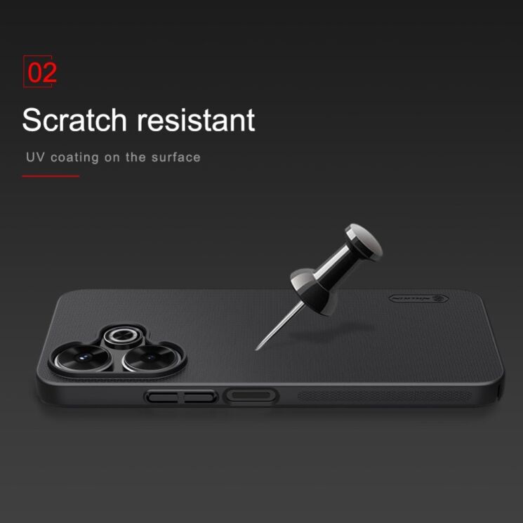 Пластиковый чехол NILLKIN Frosted Shield для Xiaomi Redmi 13 - Black: фото 13 из 18