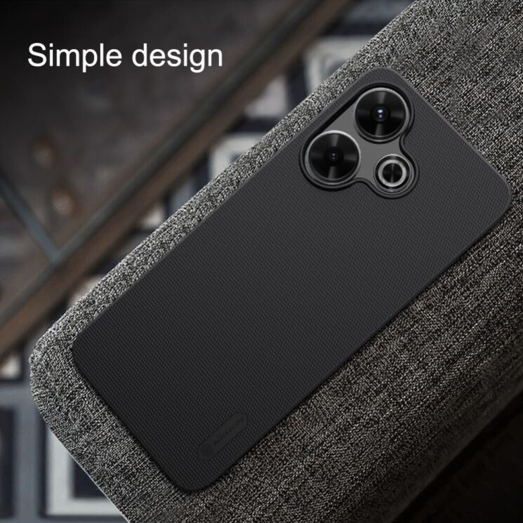 Пластиковый чехол NILLKIN Frosted Shield для Xiaomi Redmi 13 - Black: фото 8 из 18