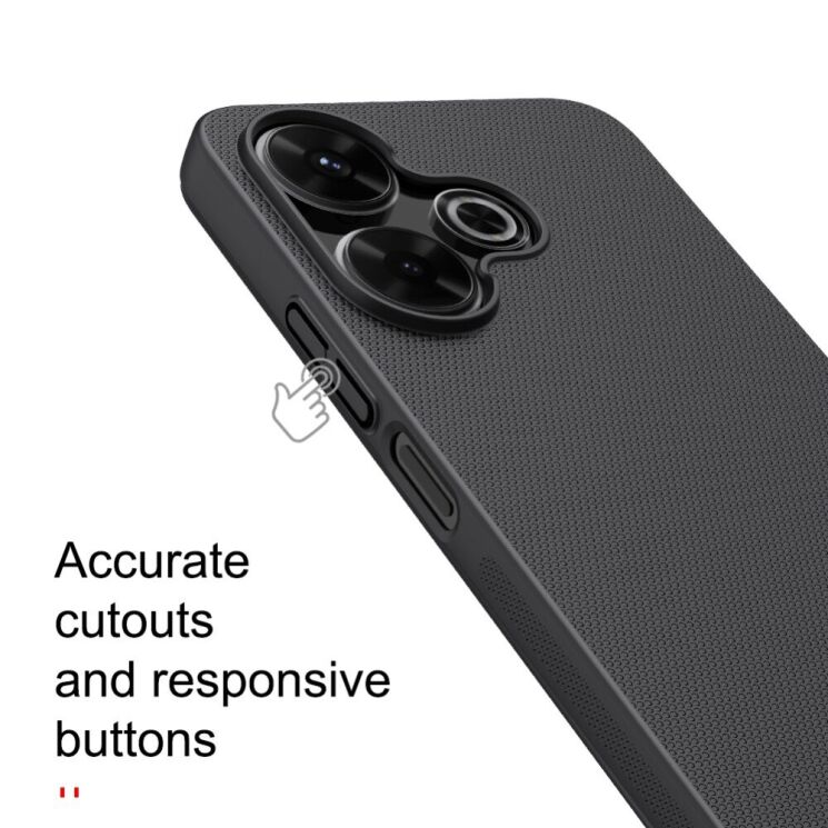 Пластиковый чехол NILLKIN Frosted Shield для Xiaomi Redmi 13 - Black: фото 16 из 18