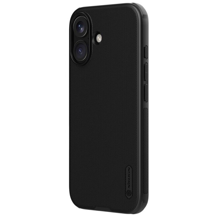 Пластиковый чехол NILLKIN Frosted Shield Pro Magnetic для Apple iPhone 16 - Black: фото 3 из 12