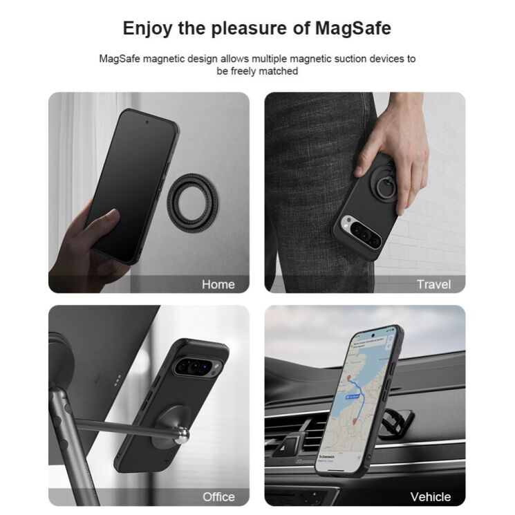 Пластиковый чехол NILLKIN Frosted Shield Pro Magnetic для Google Pixel 9 / 9 Pro - Green: фото 7 из 21