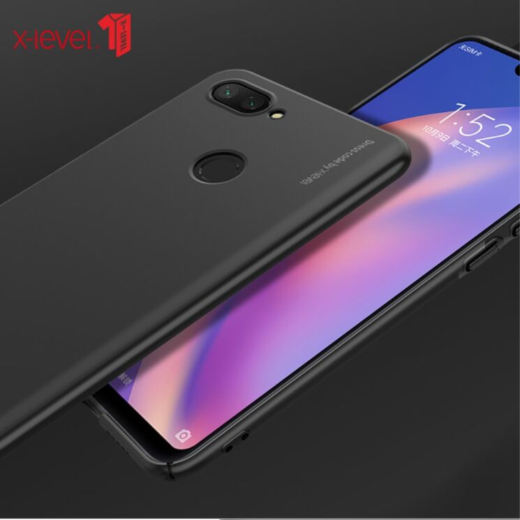 Пластиковый чехол X-LEVEL Slim для Xiaomi Mi 8 Lite - Black: фото 5 из 6