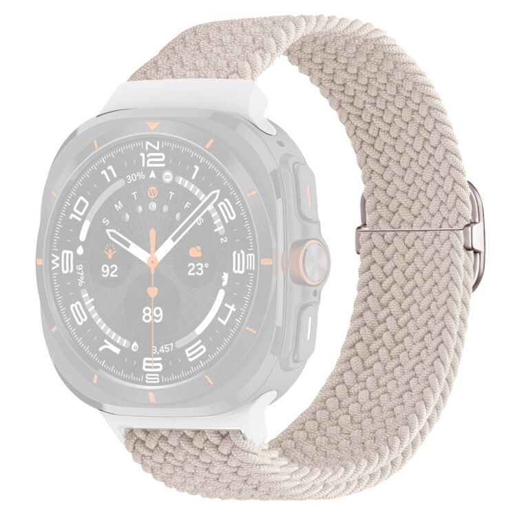 Ремешок Deexe Braided Strap для Samsung Galaxy Watch Ultra (47mm) - Starlight: фото 1 из 7