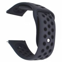 Ремінець Deexe Dot Color для годинників з шириною кріплення 20мм - All Black: фото 1 з 6