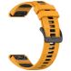 Ремешок Deexe Dual Color для часов с шириной крепления 22мм - Orange / Black (271418BO). Фото 2 из 4