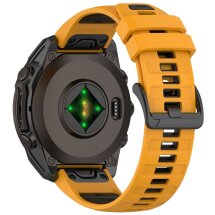 Ремешок Deexe Dual Color для часов с шириной крепления 22мм - Orange / Black: фото 1 из 4