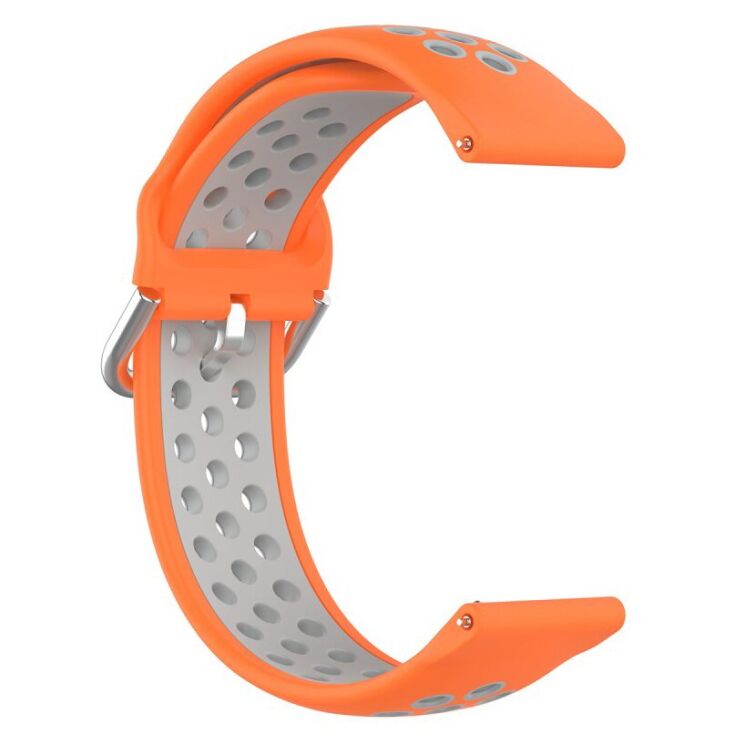 Ремешок Deexe Dual Color для Samsung Galaxy Watch 3 (45mm) - Orange / Grey: фото 4 из 5