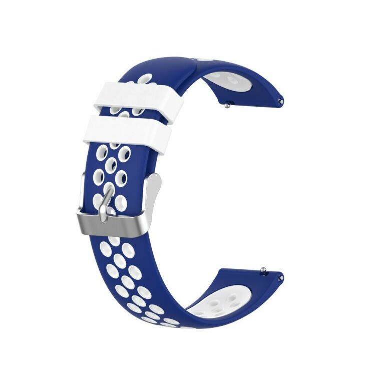 Ремешок Deexe Dual Color для Xiaomi Mi Watch (Chinese) - Blue/White: фото 4 из 7
