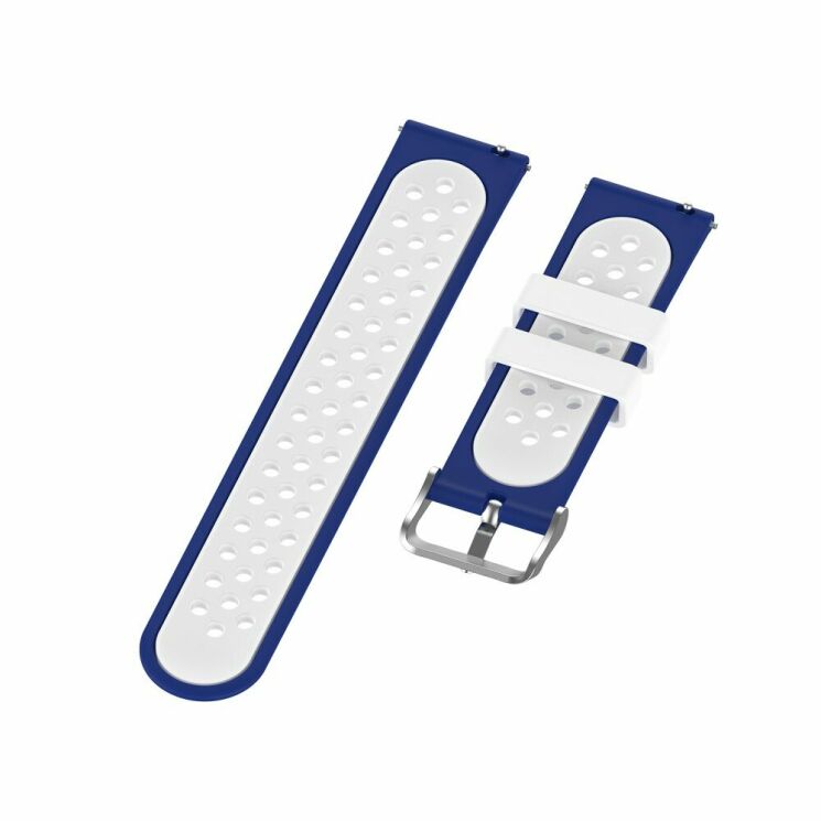 Ремешок Deexe Dual Color для Xiaomi Mi Watch (Chinese) - Blue/White: фото 5 из 7
