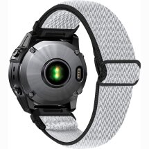 Ремешок Deexe Knitted Strap для Garmin Fenix 8 (47mm) / Fenix E (47mm) / Quatix 8 (47mm) - Black / White: фото 1 из 5