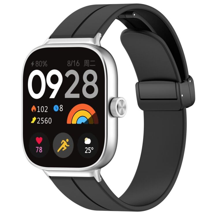Ремешок Deexe Magnetic Braselet для Xiaomi Redmi Watch 4 / Mi Smart Band 8 Pro / Band 9 Pro - Black: фото 4 из 8