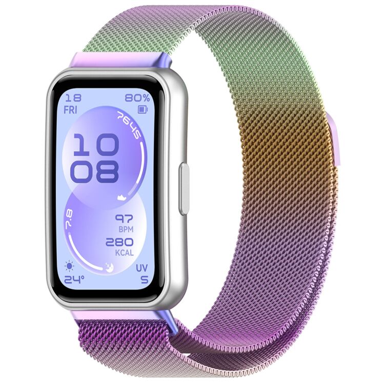 Ремешок Deexe Milanese Stainless Steel для Huawei Band 11 Pro / Band 11 - Multicolor (410601M) Ремешок Deexe Milanese Stainless Steel для Huawei Band 11 Pro / Band 11 - Multicolor: фото 2 из 5