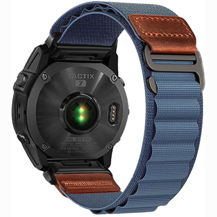 Ремінець Deexe Nylon Leather для Garmin з кріпленням Quick Fit 26mm - Baby Blue (369112TT) Ремінець Deexe Nylon Leather для Garmin з кріпленням Quick Fit 26mm - Baby Blue: фото 1 з 6