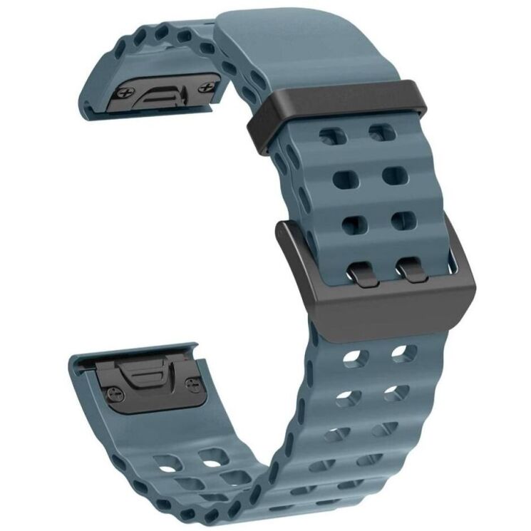 Ремешок Deexe Ocean Strap для часов Garmin c креплением Quick Fit 26mm - Rock Cyan: фото 1 из 5