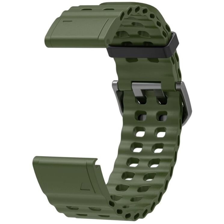 Ремешок Deexe Ocean Strap для часов Garmin c креплением QuickFit 22mm - Blackish Green: фото 2 из 6