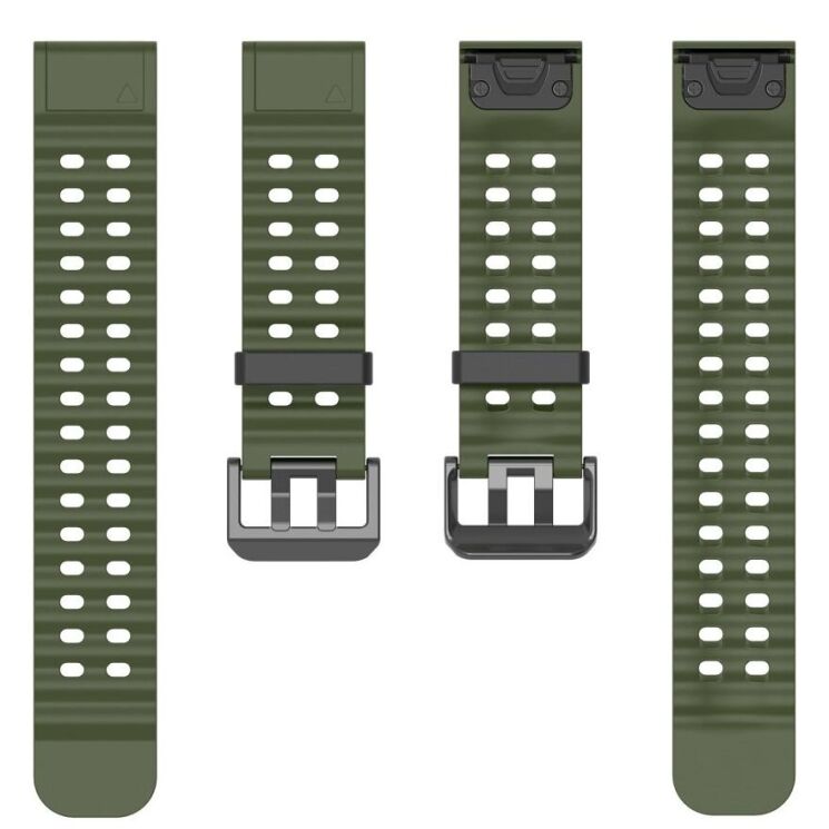 Ремешок Deexe Ocean Strap для часов Garmin c креплением QuickFit 22mm - Blackish Green: фото 3 из 6