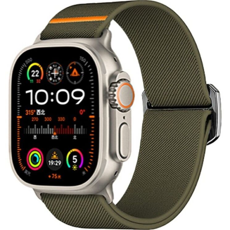 Ремінець Deexe Orbit Flex для Apple Watch 42 (Series 10) / 41 / 40 / SE 40 / 38 - Army Green: фото 2 з 5