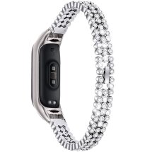 Ремешок Deexe Rhinestone для Xiaomi Mi Smart Band 8 / 9 - Silver: фото 1 из 6