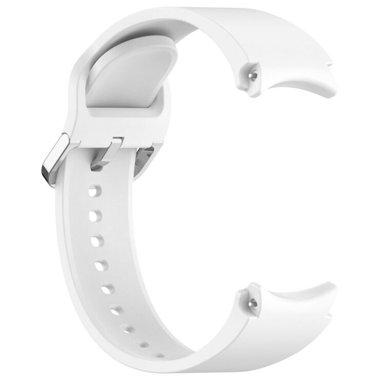Ремінець Deexe Silicone Band для Samsung Galaxy Watch 4 / 4 Classic / 5 / 5 Pro / 6 / 6 Classic / 7 / FE - White: фото 4 з 8