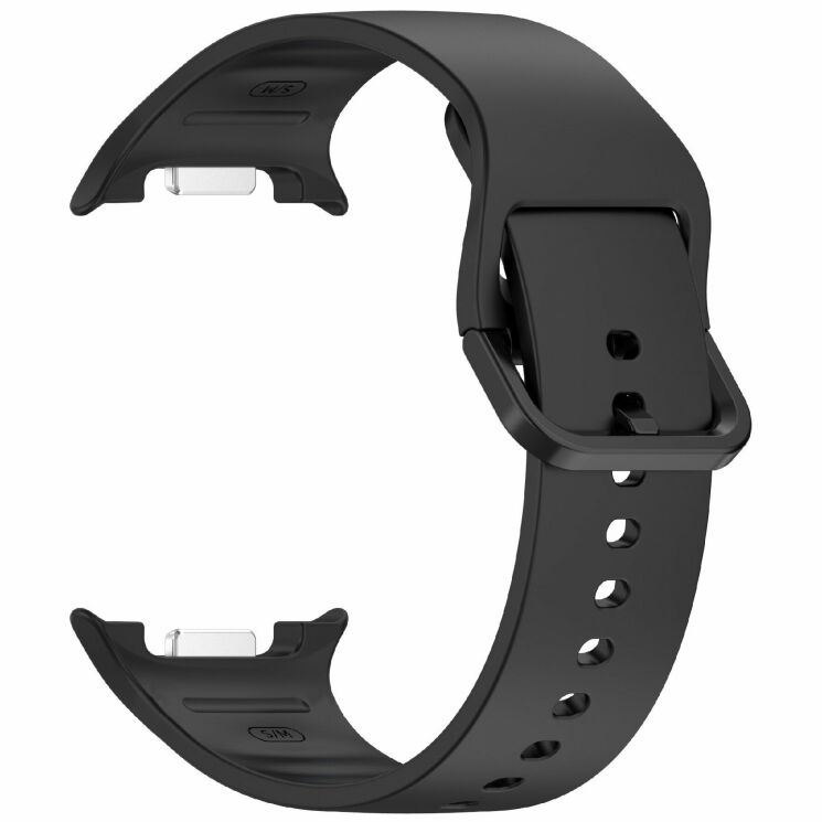 Ремешок Deexe Silicone Band для Samsung Galaxy Watch 8 (40/44mm) / 8 Classic - Black: фото 3 из 7