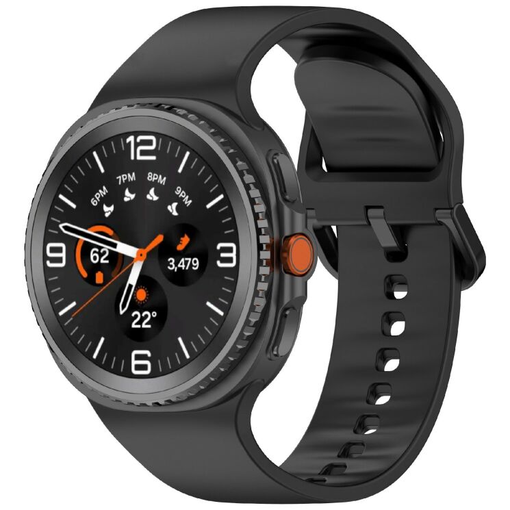 Ремешок Deexe Silicone Band для Samsung Galaxy Watch 8 (40/44mm) / 8 Classic - Black: фото 2 из 7