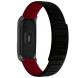 Ремешок Deexe Soft Chain для Xiaomi Mi Band 5 / Mi Band 6 / Mi Band 7 - Black / Wine Red (229526BR). Фото 3 из 4
