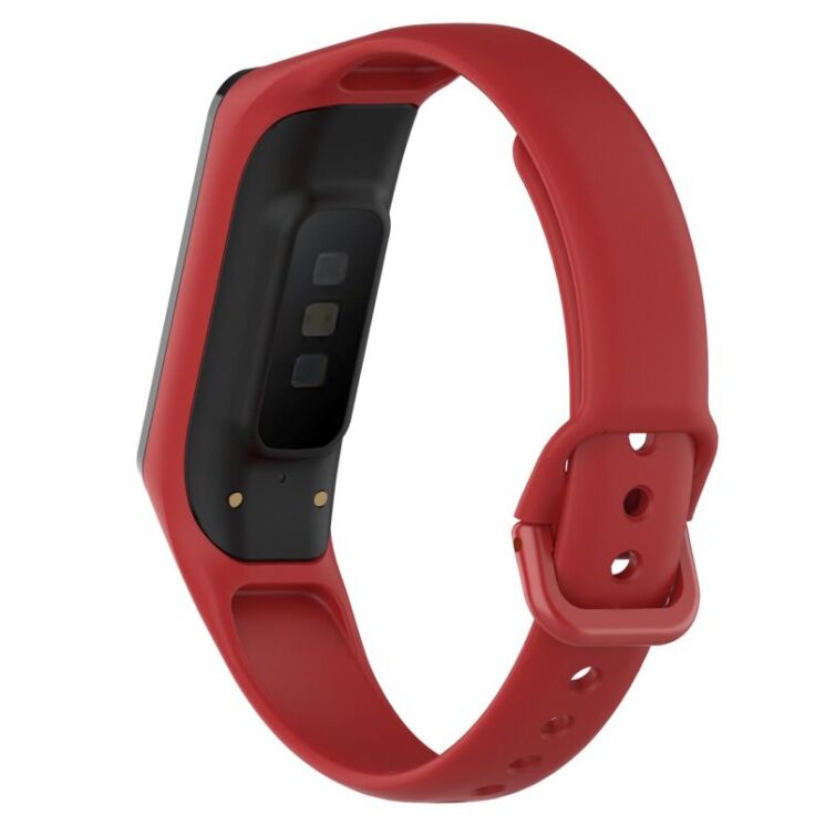 Ремінець Deexe Soft Touch для Samsung Galaxy Fit 2 (SM-R220) - Red: фото 3 з 8
