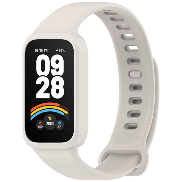 Ремешок Deexe Soft Touch для Xiaomi Mi Smart Band 9 Active / Redmi Band 3 - Starlight: фото 2 из 12