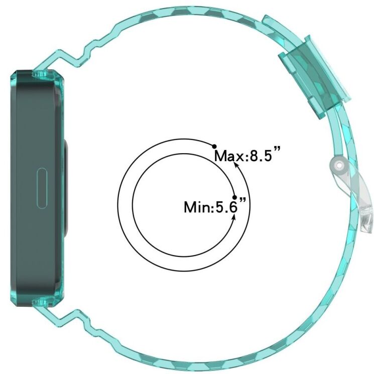 Ремешок Deexe Solid Color для Xiaomi Mi Smart Band 9 Active / Redmi Band 3 - Red: фото 11 из 11