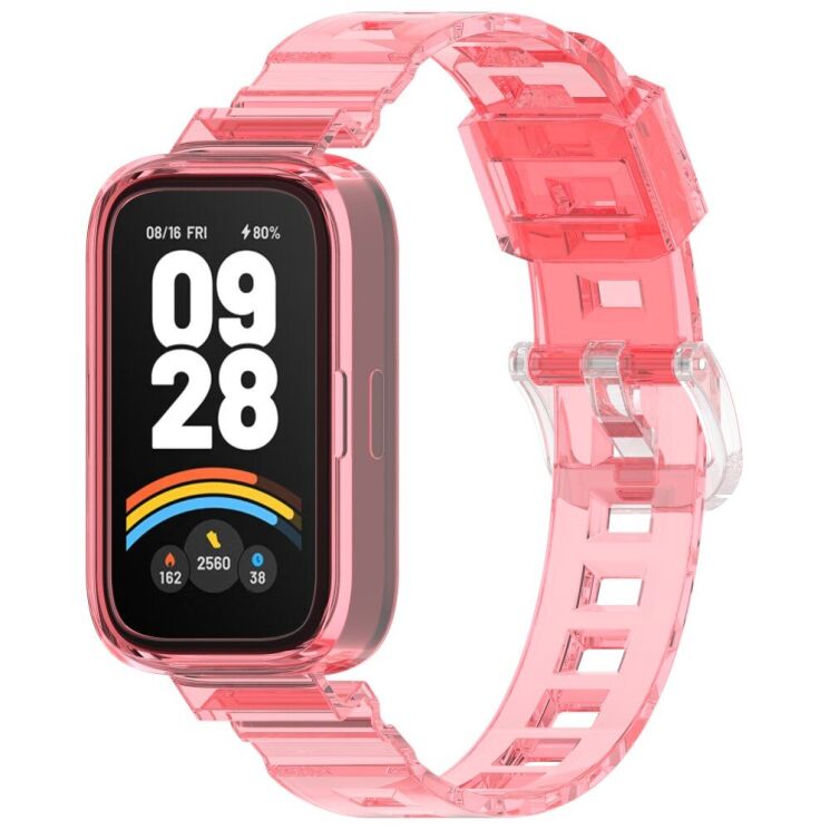 Ремешок Deexe Solid Color для Xiaomi Mi Smart Band 9 Active / Redmi Band 3 - Red: фото 2 из 11