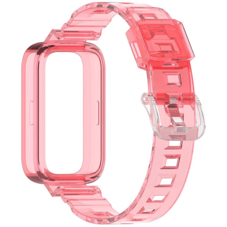 Ремешок Deexe Solid Color для Xiaomi Mi Smart Band 9 Active / Redmi Band 3 - Red: фото 3 из 11