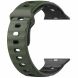 Ремінець Deexe Sport Design для Apple Watch 46 / 45 / 44 / SE 44 / 42 (Series 1-3) / Ultra / Ultra 2 / Ultra 3 - Army Green / Black (371807GB). Фото 4 з 9