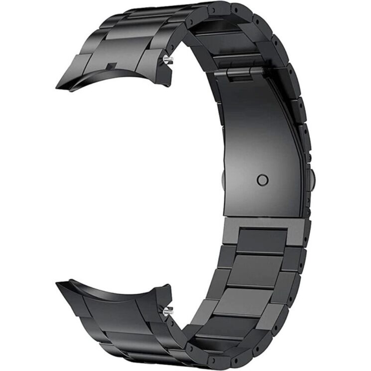 Ремінець Deexe Stainless Steel для Samsung Galaxy Watch 4 / 4 Classic / 5 / 5 Pro - Black: фото 1 з 7