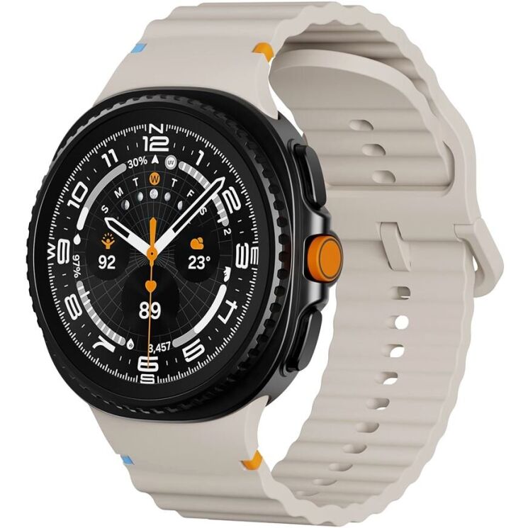 Ремінець KALEBOL Silicone Strap для Samsung Galaxy Watch 8 (40/44mm) / 8 Classic - Starlight: фото 3 з 7