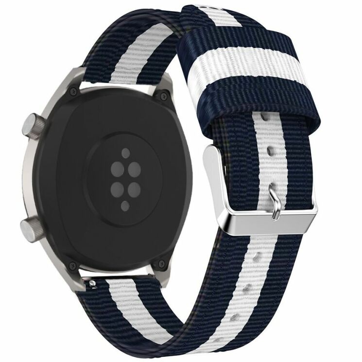 Ремешок UniCase Nylon для Huawei Watch GT 2e - Dark Blue/White: фото 2 из 5