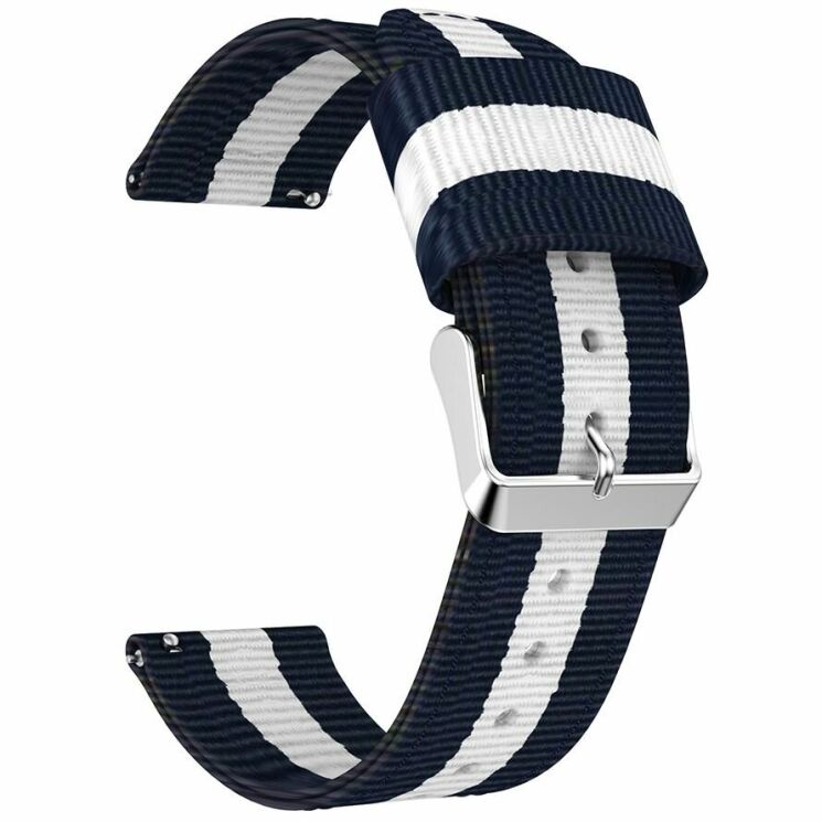 Ремешок UniCase Nylon для Huawei Watch GT 2e - Dark Blue/White: фото 3 из 5