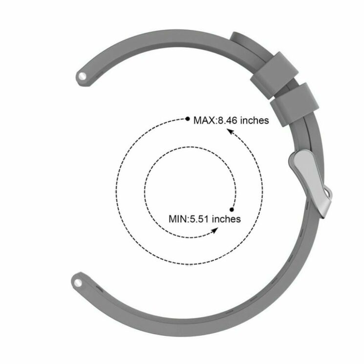 Ремінець UniCase Original Style для Samsung Watch Active / Active 2 40mm / Active 2 44mm - Grey: фото 4 з 5