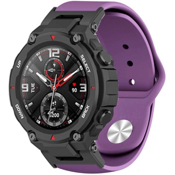 Ремешок UniCase Silicone Strap для Huami Amazfit T-ReX / T-ReX Pro - Dark Purple: фото 3 из 3