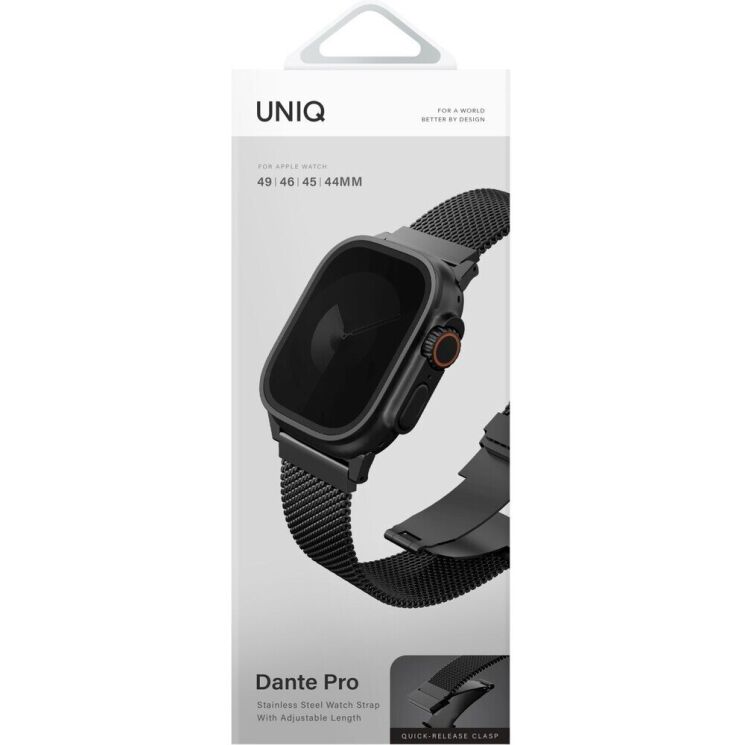 Ремінець UNIQ Dante Pro для Apple Watch 46 / 44 / SE 44 / 45 / Ultra / Ultra 2 (49mm) - Black: фото 3 з 3