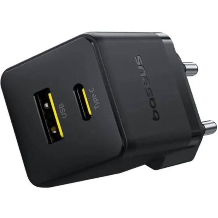 Сетевое зарядное устройство Baseus Palm C+U (20W) P10111608113-00 - Black: фото 2 из 17