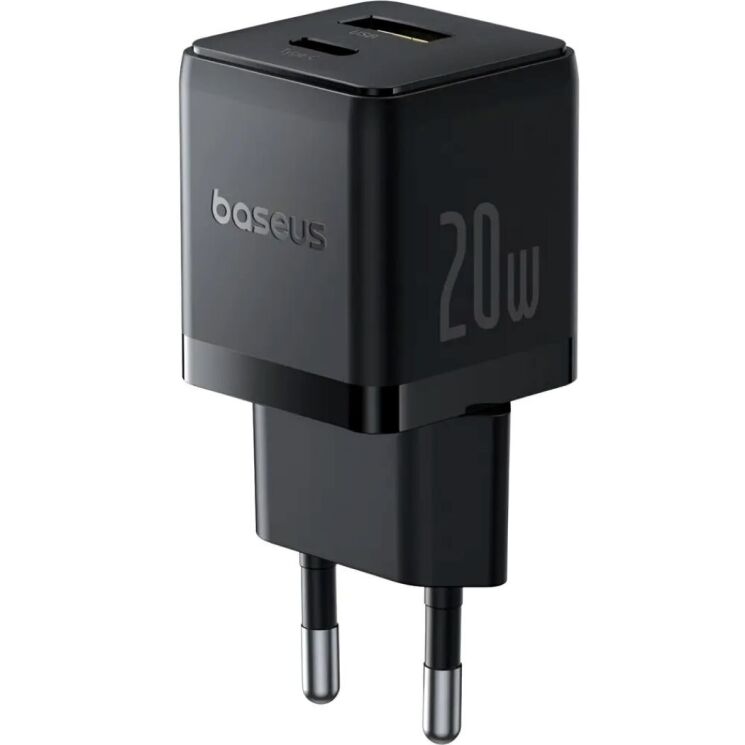 Сетевое зарядное устройство Baseus Palm C+U (20W) P10111608113-00 - Black: фото 4 из 17