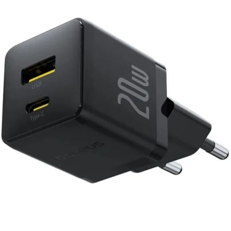 Сетевое зарядное устройство Baseus Palm C+U (20W) P10111608113-00 - Black: фото 3 из 17