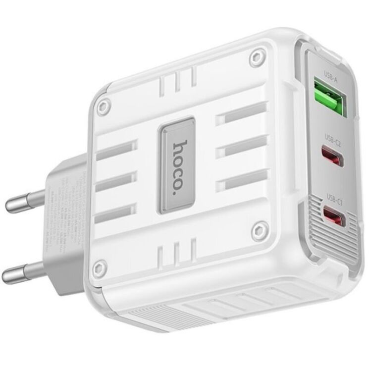 Сетевое зарядное устройство Hoco C139A PD65W (2C1A) - White: фото 4 из 7