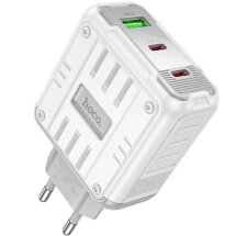 Сетевое зарядное устройство Hoco C139A PD65W (2C1A) - White: фото 1 из 7