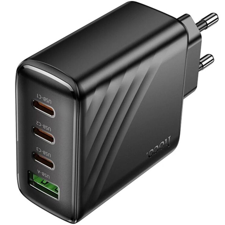 Мережевий зарядний пристрій Hoco CS27A 67W (3Type-C + USB) - Black: фото 3 з 8