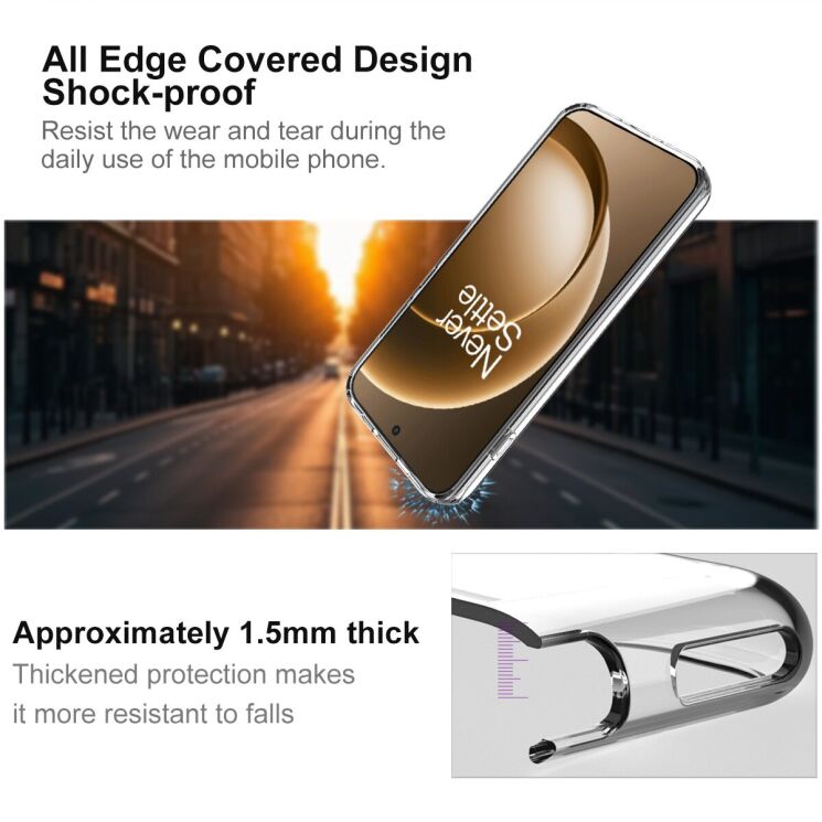 Силиконовый чехол IMAK UX-10 Series для OnePlus 15 - Transparent: фото 4 из 6