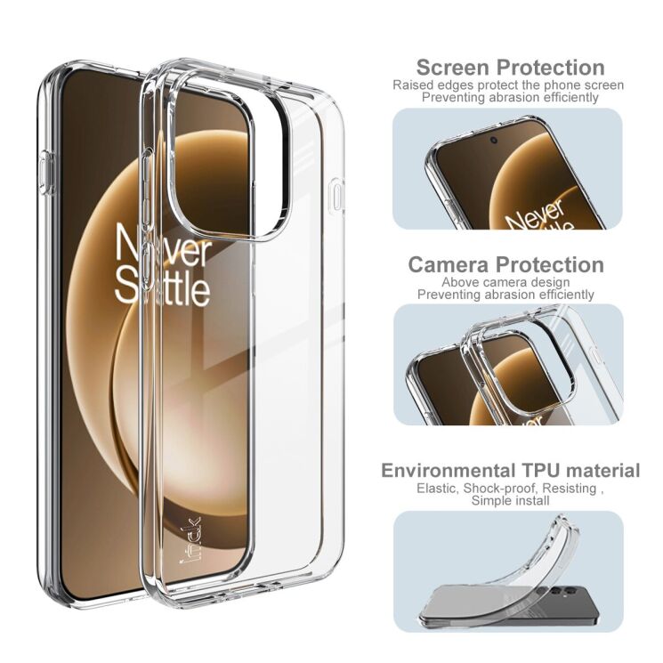 Силиконовый чехол IMAK UX-10 Series для OnePlus 15 - Transparent: фото 5 из 6