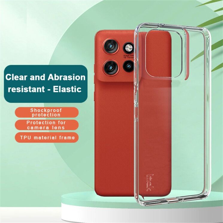 Силиконовый чехол IMAK UX-5 Series для Motorola Edge 50 Neo - Transparent: фото 3 из 9
