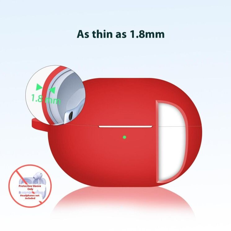 Силиконовый чехол UniCase Protective Color для Huawei FreeBuds Pro 4 - Red: фото 3 из 8