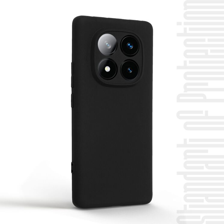 Силиконовый (TPU) чехол ArmorStandart Matte Slim Fit для Xiaomi Redmi Note 14 Pro 5G / Poco X7 - Black: фото 2 из 5
